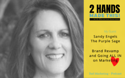 Episode 12 – Brand Revamp And Going ALL IN on Marketing with Sandy Engels of The Purple Sage
